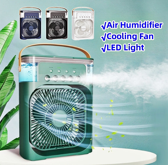3 In 1 Air Humidifier LED Night Light Cooling Fan